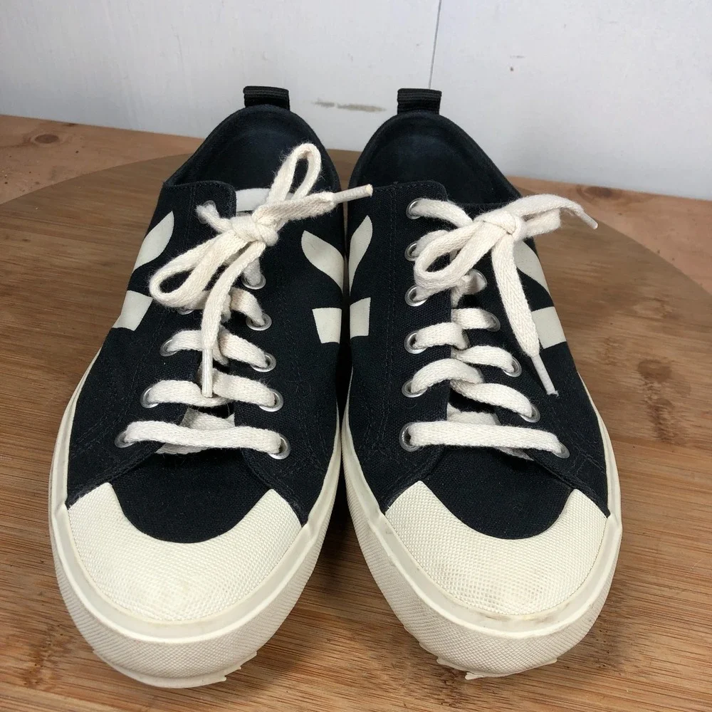 veja nova womens size 8 shoes black canvas comfort walking casual sneakers